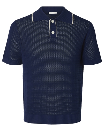 Selected - SLHJesse Polo - Ocean Cavern/ Birch